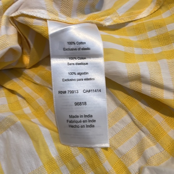 MOTHERHOOD MATERNITY YELLOW & white maternity top size medium - Picture 6 of 6
